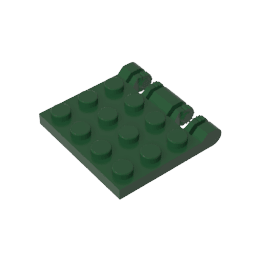 Hinge Plate 3 x 4 Locking Dual 2 Finger #44570 Hinge Plate 3 x 4 Locking Dual 2 Finger #44570 - 47-Dark Green Lego Block Sets Alternative