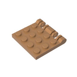 Hinge Plate 3 x 4 Locking Dual 2 Finger #44570 Hinge Plate 3 x 4 Locking Dual 2 Finger #44570 - 84-Medium Dark Flesh Lego Block Sets Alternative