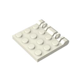 Hinge Plate 3 x 4 Locking Dual 2 Finger #44570 Hinge Plate 3 x 4 Locking Dual 2 Finger #44570 - 90-White Lego Block Sets Alternative