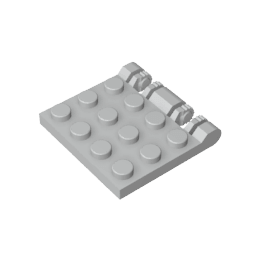 Hinge Plate 3 x 4 Locking Dual 2 Finger #44570 Hinge Plate 3 x 4 Locking Dual 2 Finger #44570 - 71-Light Bluish Gray Lego Block Sets Alternative