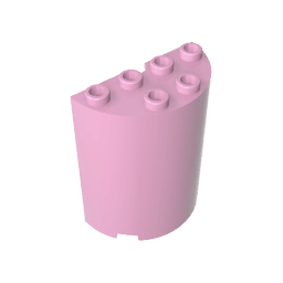 Cylinder Half 2 x 4 x 4 #6218 Cylinder Half 2 x 4 x 4 #6218 - 11-Bright Pink Lego Block Sets Alternative