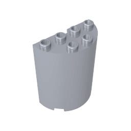 Cylinder Half 2 x 4 x 4 #6218 Cylinder Half 2 x 4 x 4 #6218 - 73-Flat Silver Lego Block Sets Alternative