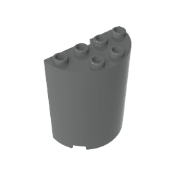 Cylinder Half 2 x 4 x 4 #6218 Cylinder Half 2 x 4 x 4 #6218 - 72-Dark Bluish Gray Lego Block Sets Alternative