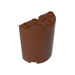 Cylinder Half 2 x 4 x 4 #6218 Cylinder Half 2 x 4 x 4 #6218 - 81-Reddish Brown Lego Block Sets Alternative