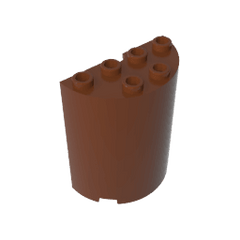 Cylinder Half 2 x 4 x 4 #6218 Cylinder Half 2 x 4 x 4 #6218 - 81-Reddish Brown Lego Block Sets Alternative