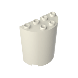 Cylinder Half 2 x 4 x 4 #6218 Cylinder Half 2 x 4 x 4 #6218 - 90-White Lego Block Sets Alternative