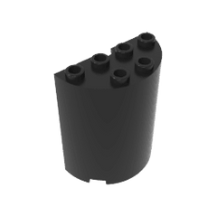 Cylinder Half 2 x 4 x 4 #6218 Cylinder Half 2 x 4 x 4 #6218 - 80-Black Lego Block Sets Alternative