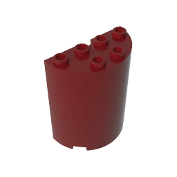 Cylinder Half 2 x 4 x 4 #6218 Cylinder Half 2 x 4 x 4 #6218 - 14-Dark Red Lego Block Sets Alternative