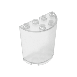 Cylinder Half 2 x 4 x 4 #6218 Cylinder Half 2 x 4 x 4 #6218 - 180-Trans Clear Lego Block Sets Alternative