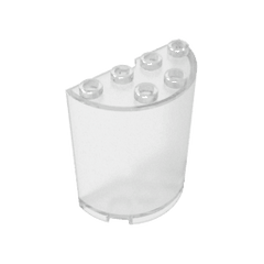 Cylinder Half 2 x 4 x 4 #6218 Cylinder Half 2 x 4 x 4 #6218 - 180-Trans Clear Lego Block Sets Alternative