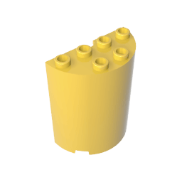 Cylinder Half 2 x 4 x 4 #6218 Cylinder Half 2 x 4 x 4 #6218 - 30-Yellow Lego Block Sets Alternative