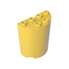 Cylinder Half 2 x 4 x 4 #6218 Cylinder Half 2 x 4 x 4 #6218 - 30-Yellow Lego Block Sets Alternative