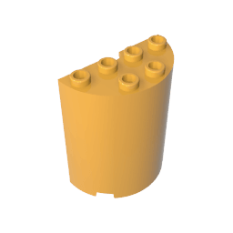 Cylinder Half 2 x 4 x 4 #6218 Cylinder Half 2 x 4 x 4 #6218 - 36-Bright Light Orange Lego Block Sets Alternative