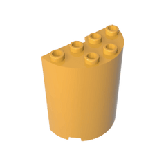 Cylinder Half 2 x 4 x 4 #6218 Cylinder Half 2 x 4 x 4 #6218 - 36-Bright Light Orange Lego Block Sets Alternative
