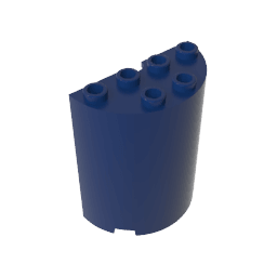Cylinder Half 2 x 4 x 4 #6218 Cylinder Half 2 x 4 x 4 #6218 - 55-Dark Blue Lego Block Sets Alternative
