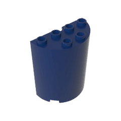 Cylinder Half 2 x 4 x 4 #6218 Cylinder Half 2 x 4 x 4 #6218 - 55-Dark Blue Lego Block Sets Alternative
