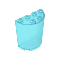 Cylinder Half 2 x 4 x 4 #6218 Cylinder Half 2 x 4 x 4 #6218 - 152-Trans Light Blue Lego Block Sets Alternative