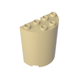 Cylinder Half 2 x 4 x 4 #6218 Cylinder Half 2 x 4 x 4 #6218 - 31-Tan Lego Block Sets Alternative