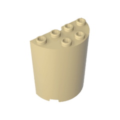 Cylinder Half 2 x 4 x 4 #6218 Cylinder Half 2 x 4 x 4 #6218 - 31-Tan Lego Block Sets Alternative