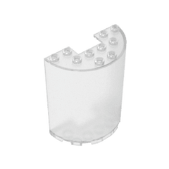 Cylinder Half 3 x 6 x 6 with 1 x 2 Cutout #87926 Cylinder Half 3 x 6 x 6 with 1 x 2 Cutout #87926 - 180-Trans Clear Lego Block Sets Alternative