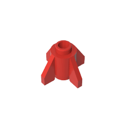 Brick Round 1 x 1 with Fins, Open Stud #4588 Brick Round 1 x 1 with Fins, Open Stud #4588 - 10-Red Lego Block Sets Alternative