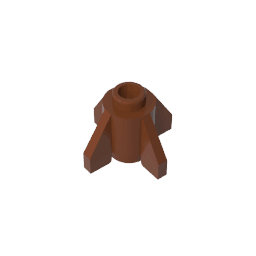 Brick Round 1 x 1 with Fins, Open Stud #4588 Brick Round 1 x 1 with Fins, Open Stud #4588 - 81-Reddish Brown Lego Block Sets Alternative