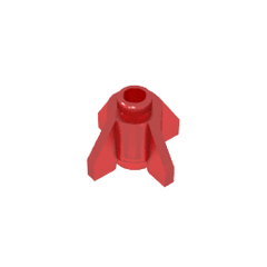 Brick Round 1 x 1 with Fins, Open Stud #4588 Brick Round 1 x 1 with Fins, Open Stud #4588 - 110-Trans Red Lego Block Sets Alternative