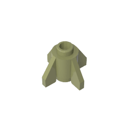 Brick Round 1 x 1 with Fins, Open Stud #4588 Brick Round 1 x 1 with Fins, Open Stud #4588 - 49-Olive Green Lego Block Sets Alternative