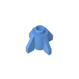 Brick Round 1 x 1 with Fins, Open Stud #4588 Brick Round 1 x 1 with Fins, Open Stud #4588 - 52-Medium Blue Lego Block Sets Alternative