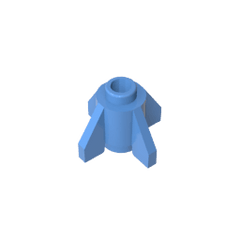 Brick Round 1 x 1 with Fins, Open Stud #4588 Brick Round 1 x 1 with Fins, Open Stud #4588 - 52-Medium Blue Lego Block Sets Alternative