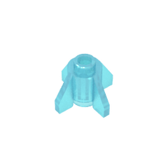 Brick Round 1 x 1 with Fins, Open Stud #4588 Brick Round 1 x 1 with Fins, Open Stud #4588 - 152-Trans Light Blue Lego Block Sets Alternative