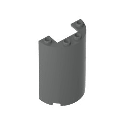 Cylinder Half 2 x 4 x 5 with 1 x 2 cutout #85941 Cylinder Half 2 x 4 x 5 with 1 x 2 cutout #85941 - 72-Dark Bluish Gray Lego Block Sets Alternative