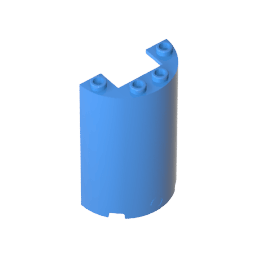 Cylinder Half 2 x 4 x 5 with 1 x 2 cutout #85941 Cylinder Half 2 x 4 x 5 with 1 x 2 cutout #85941 - 51-Dark Azure Lego Block Sets Alternative