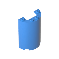 Cylinder Half 2 x 4 x 5 with 1 x 2 cutout #85941 Cylinder Half 2 x 4 x 5 with 1 x 2 cutout #85941 - 51-Dark Azure Lego Block Sets Alternative