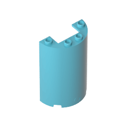 Cylinder Half 2 x 4 x 5 with 1 x 2 cutout #85941 Cylinder Half 2 x 4 x 5 with 1 x 2 cutout #85941 - 46-Medium Azure Lego Block Sets Alternative