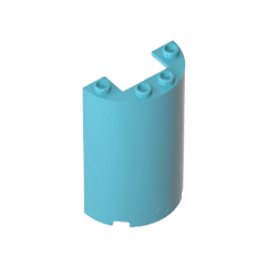 Cylinder Half 2 x 4 x 5 with 1 x 2 cutout #85941 Cylinder Half 2 x 4 x 5 with 1 x 2 cutout #85941 - 46-Medium Azure Lego Block Sets Alternative