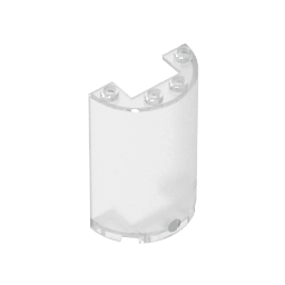 Cylinder Half 2 x 4 x 5 with 1 x 2 cutout #85941 Cylinder Half 2 x 4 x 5 with 1 x 2 cutout #85941 - 180-Trans Clear Lego Block Sets Alternative
