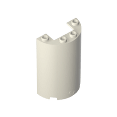 Cylinder Half 2 x 4 x 5 with 1 x 2 cutout #85941 Cylinder Half 2 x 4 x 5 with 1 x 2 cutout #85941 - 90-White Lego Block Sets Alternative
