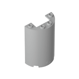 Cylinder Half 2 x 4 x 5 with 1 x 2 cutout #85941 Cylinder Half 2 x 4 x 5 with 1 x 2 cutout #85941 - 71-Light Bluish Gray Lego Block Sets Alternative