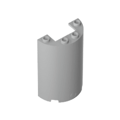 Cylinder Half 2 x 4 x 5 with 1 x 2 cutout #85941 Cylinder Half 2 x 4 x 5 with 1 x 2 cutout #85941 - 71-Light Bluish Gray Lego Block Sets Alternative