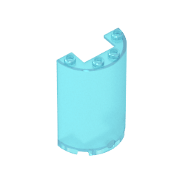 Cylinder Half 2 x 4 x 5 with 1 x 2 cutout #85941 Cylinder Half 2 x 4 x 5 with 1 x 2 cutout #85941 - 152-Trans Light Blue Lego Block Sets Alternative