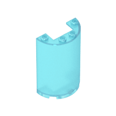 Cylinder Half 2 x 4 x 5 with 1 x 2 cutout #85941 Cylinder Half 2 x 4 x 5 with 1 x 2 cutout #85941 - 152-Trans Light Blue Lego Block Sets Alternative