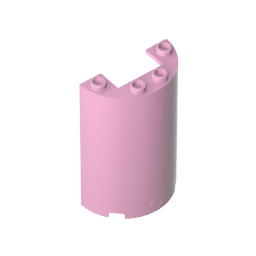 Cylinder Half 2 x 4 x 5 with 1 x 2 cutout #85941 Cylinder Half 2 x 4 x 5 with 1 x 2 cutout #85941 - 11-Bright Pink Lego Block Sets Alternative