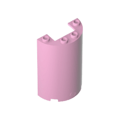 Cylinder Half 2 x 4 x 5 with 1 x 2 cutout #85941 Cylinder Half 2 x 4 x 5 with 1 x 2 cutout #85941 - 11-Bright Pink Lego Block Sets Alternative