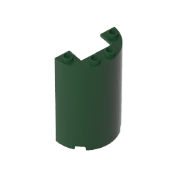 Cylinder Half 2 x 4 x 5 with 1 x 2 cutout #85941 Cylinder Half 2 x 4 x 5 with 1 x 2 cutout #85941 - 47-Dark Green Lego Block Sets Alternative