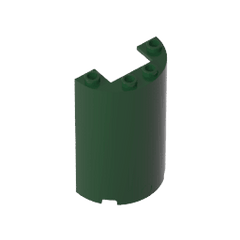 Cylinder Half 2 x 4 x 5 with 1 x 2 cutout #85941 Cylinder Half 2 x 4 x 5 with 1 x 2 cutout #85941 - 47-Dark Green Lego Block Sets Alternative