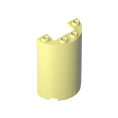 Cylinder Half 2 x 4 x 5 with 1 x 2 cutout #85941 Cylinder Half 2 x 4 x 5 with 1 x 2 cutout #85941 - 33-Bright Light Yellow Lego Block Sets Alternative