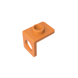 Minifig Neckwear Bracket [One Stud] #42446 Minifig Neckwear Bracket [One Stud] #42446 - 21-Orange Lego Block Sets Alternative