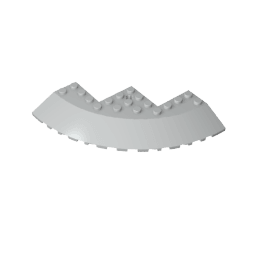 Brick Round Corner 10 x 10 with Slope 33° Edge, Axle Hole, Facet Cutout #58846 Brick Round Corner 10 x 10 with Slope 33° Edge, Axle Hole, Facet Cutout #58846 - 71-Light Bluish Gray Lego Block Sets Alternative