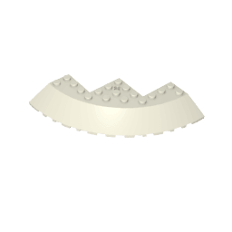 Brick Round Corner 10 x 10 with Slope 33° Edge, Axle Hole, Facet Cutout #58846 Brick Round Corner 10 x 10 with Slope 33° Edge, Axle Hole, Facet Cutout #58846 - 90-White Lego Block Sets Alternative